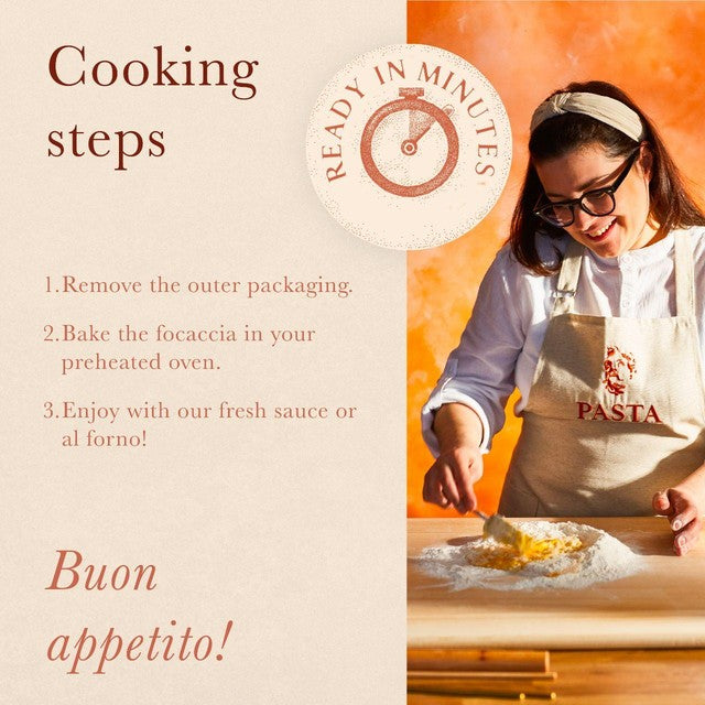 Pasta Evangelists tomato rosemary focaccia 180g, imported from the UK