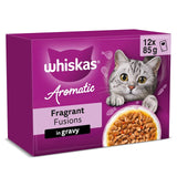 Whiskas 1+ Wet Cat Food Pouches Aromatic Fusion in Gravy 12 x 85g