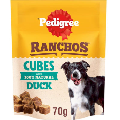 Pedigree Ranchos Duck Cubes Dog Treats 70g
