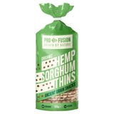 Profusion organic hemp sorghum thins snack 120g, imported from the UK