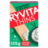 Ryvita rosemary and sea salt flatbread crackers 125g, imported from the UK