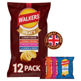 Walkers Meaty Variety Assorted Flavours Potato Crisps 12 Pack