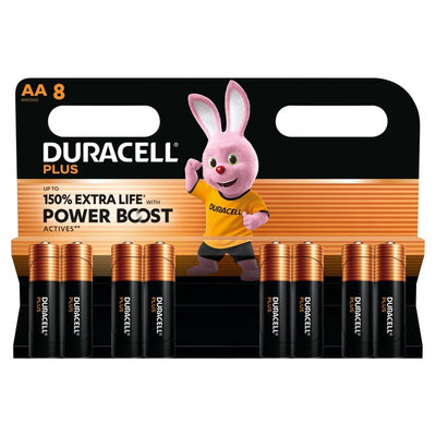 Duracell Plus AA Alkaline Batteries 8 Pack