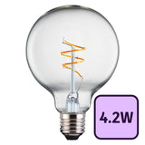 TCP Clear Glass Filament G95 E27 4.2W Warm White Light Bulb