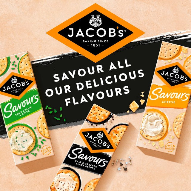 Jacob's salt and cracked black pepper crackers 200g, UK version