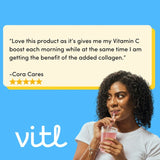 VITL collagen and vitamin C peach effervescent tablets 20 tablets (British brand)
