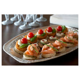 Duni oval aluminium serving platters 33cm, imported from the UK