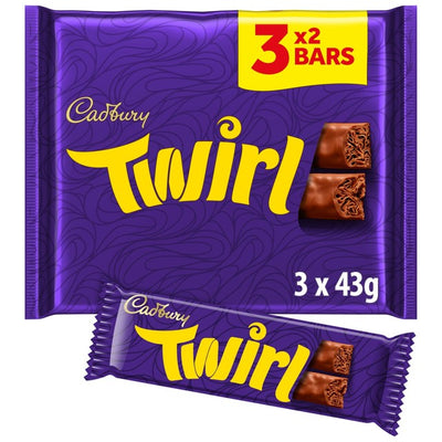 Cadbury Twirl Milk Chocolate Bar Multipack 43g