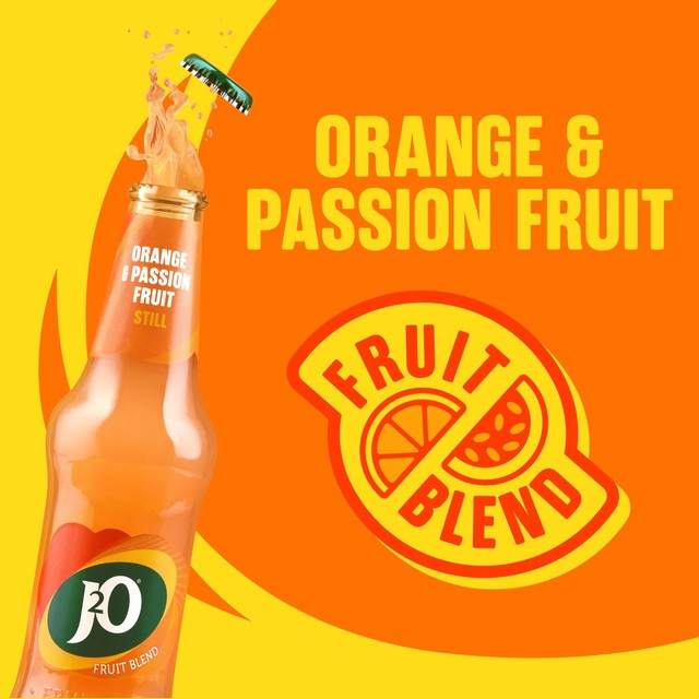 J2O Orange and Passion Fruit soft drink 4 x 275ml bottles, UK version