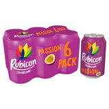 Rubicon Sparkling Passion Fruit soft drink 6 x 330ml, imported from the UK