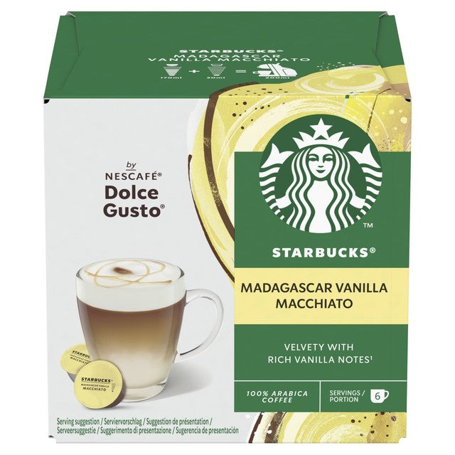 Starbucks Madagascar Vanilla Macchiato coffee capsules (British brand)