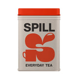 Spill Tea storage tin (British brand)