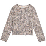M&S Cotton Rich Crinkle Top Neutral Brown Kids' Long Sleeve Top 6-7 Years