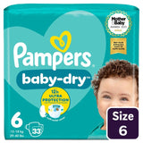 Pampers Baby-Dry Nappies Size 6 13-18kg Overnight Comfort Essential Pack