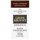 Green & Black's organic dark cooking chocolate 70% cocoa 150g - British product