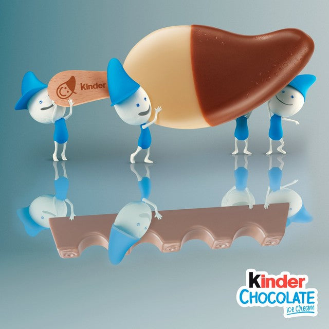 Kinder chocolate ice cream sticks 4 x 55ml, UK version