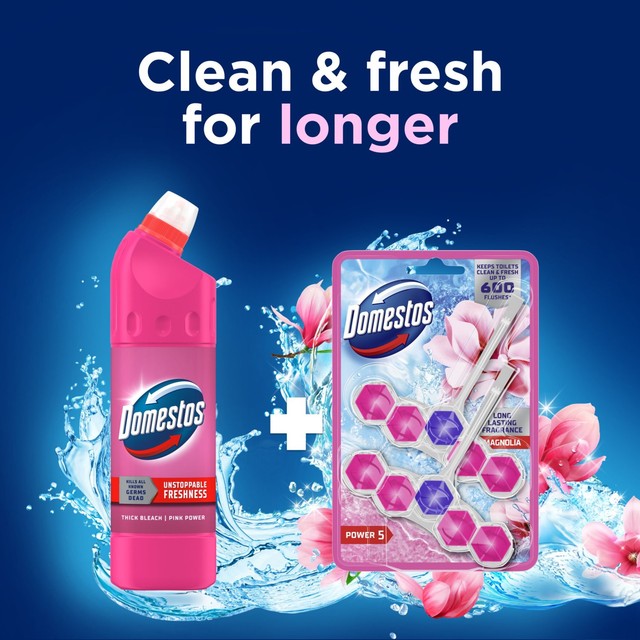 Domestos Magnolia Toilet Rim Block - British product