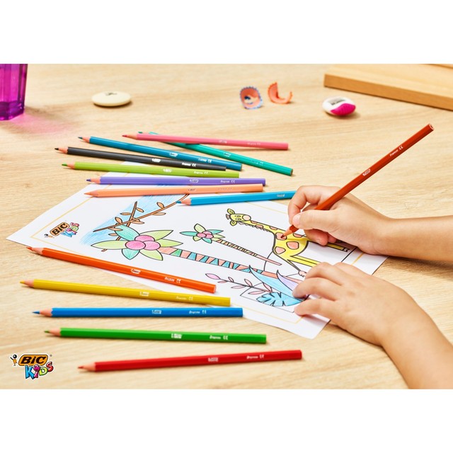 BIC Kids Tropicolors colouring pencils wallet of 24 - British product