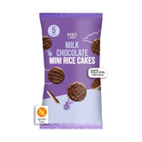 M&S milk chocolate mini rice cakes 125g, imported from the UK