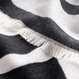 M&S black woven geometric scarf, imported from the UK