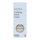 M&S Fresh Linen reed diffuser 80ml, imported from the UK