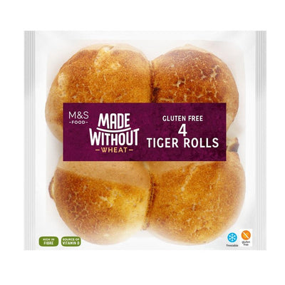 M&S Made Without Tiger Rolls Gluten Free Rolls 4 Pack