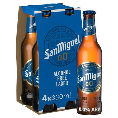Alcohol-Free Spanish Lager Beer Bottles 4 x 330ml