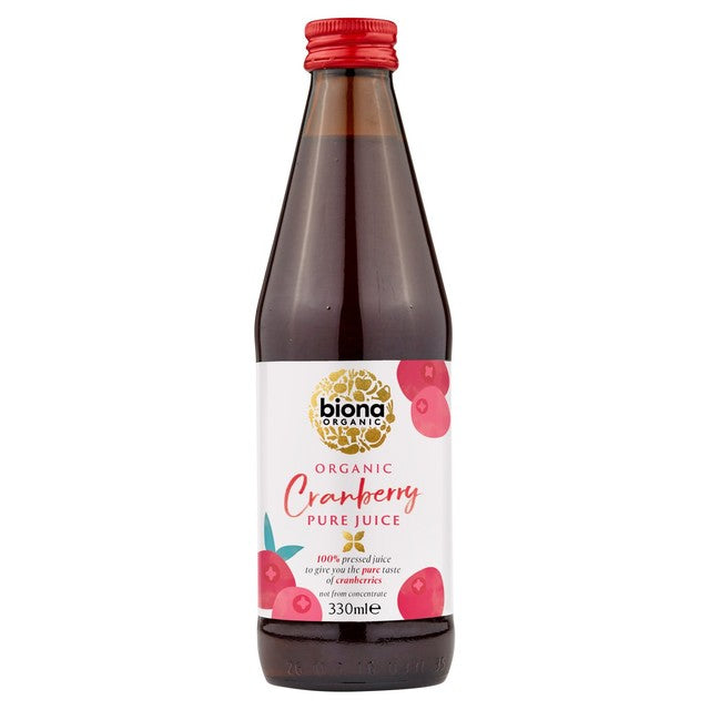 Biona Organic Pure Cranberry Juice 330ml - British product