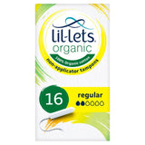 Lil-lets Organic Non-Applicator Regular Tampons 16 pack, UK version