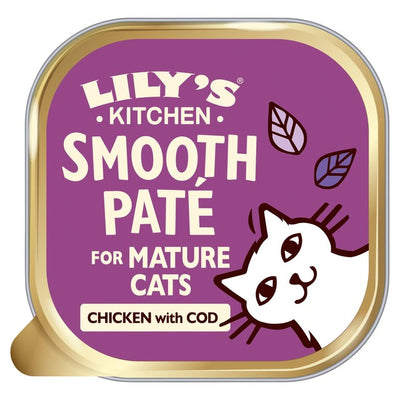 Lily's Kitchen Mature Smooth Chicken & Cod Pate Cat Food 85g