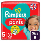 Pampers Baby-Dry Nappy Pants Size 5 12-17kg Essential Pack