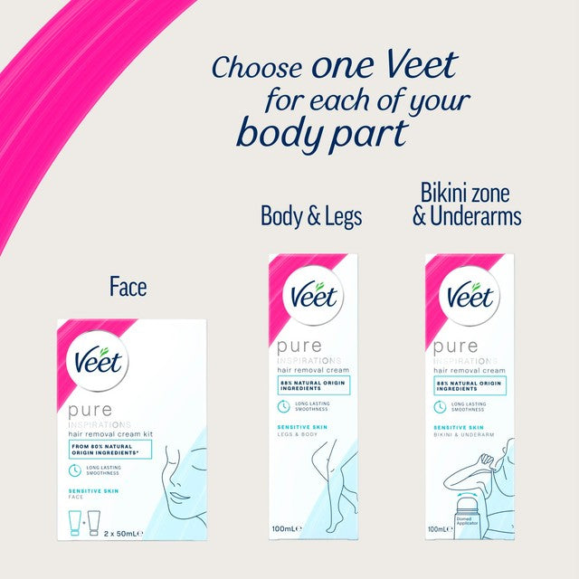 Veet sensitive hair removal cream 100ml (British brand)
