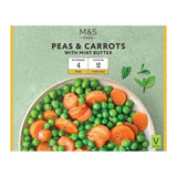 M&S peas and carrots with mint butter 300g, imported from the UK