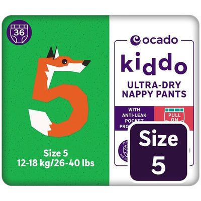 Ocado Kiddo Ultra-Dry Nappy Pants Size 5 (12-18kg)