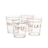 Yvonne Ellen Picnic Tumblers Set of 4 Plastic Cups