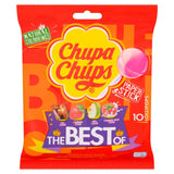 Chupa Chup Assorted Flavour Lollipops Strawberry Apple Cola Strawberry-Cream 10 per pack