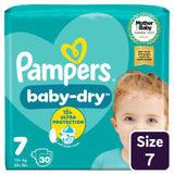 Pampers Baby-Dry Nappies Size 7 Essential Pack 30