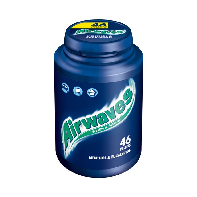 Wrigley's Airwaves menthol eucalyptus gum 46 pieces - British product