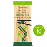 Clearspring Organic Gluten Free Brown Rice Wide Noodles 200g - British product
