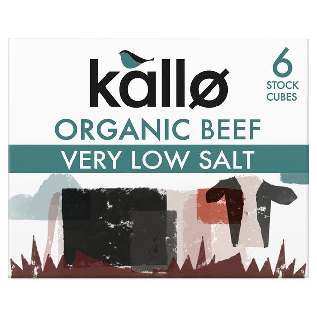 Kallo organic very low salt beef stock cubes 48g, UK version