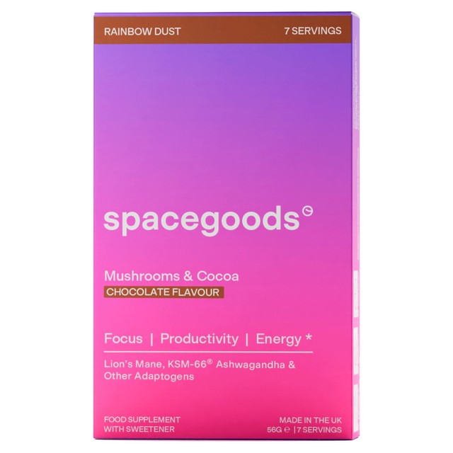 Spacegoods Rainbow Dust chocolate adaptogen powder blend 7 day pack (British brand)