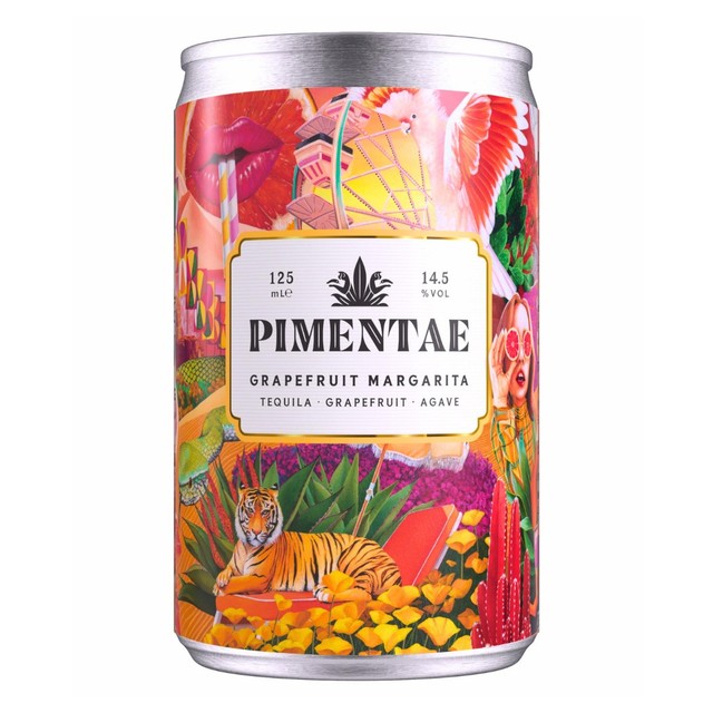 Pimentae Grapefruit Margarita Canned Cocktail 125ml, imported from the UK