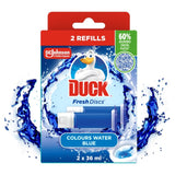 Toilet Duck Fresh Disc Duo Refills Blue Toilet Bowl Gel Discs 2 x 36ml