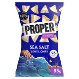 Properchips sea salt lentil chips 85g, imported from the UK