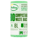 Bio Bag 8L Compostable Caddy Bin Liners