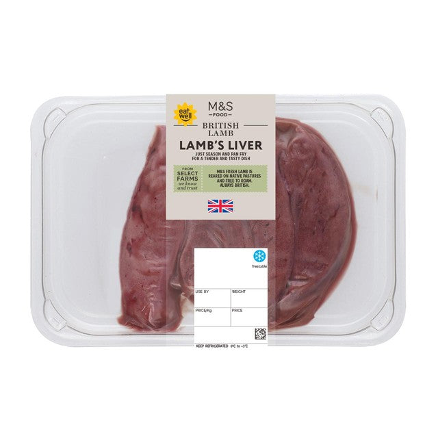 M&S lamb's liver 250g, imported from the UK