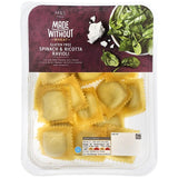 M&S spinach and ricotta ravioli 250g, imported from the UK
