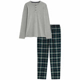M&S Cotton Pyjama Set Grey Sleepwear XL