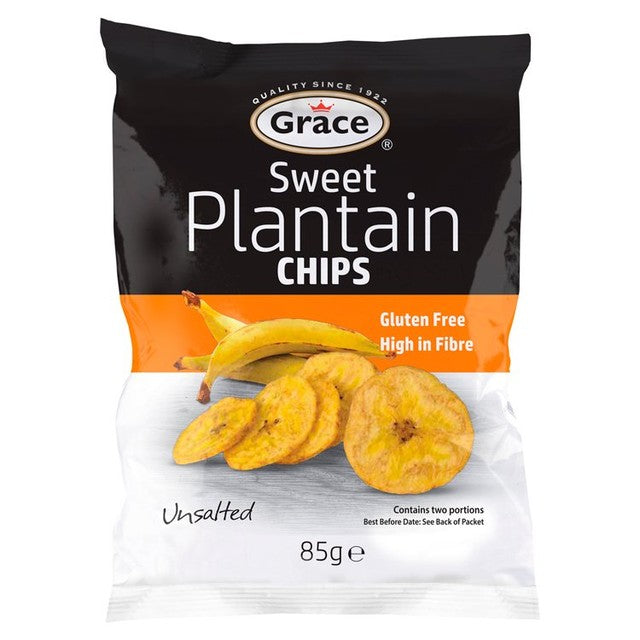 Grace sweet plantain chips 85g, UK version