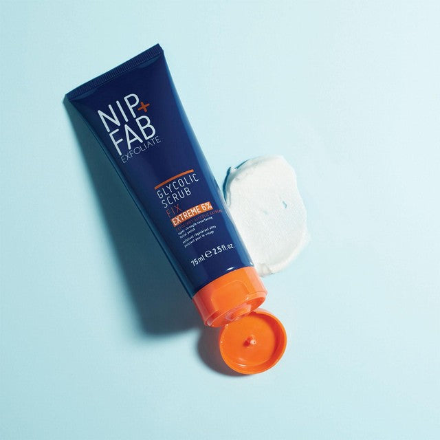 Nip+Fab Glycolic Exfoliating Extreme Scrub 6% 75ml, imported from the UK